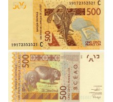 Западная Африка 500 франков 2012 (КФА, Буркина-Фасо, литера C)