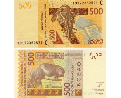 Западная Африка 500 франков 2012 (КФА, Буркина-Фасо, литера C)