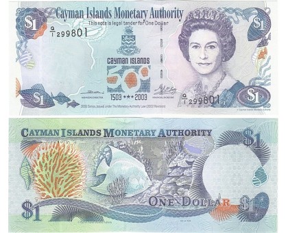 Каймановы острова 1 доллар 2003. 500-летие открытия Каймановых островов