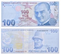 Турция 100 лир 2009 (2022)