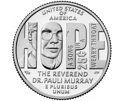 США 25 центов 2024. Американские женщины - Паули Мюррей