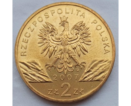 Польша 2 злотых 2007. Длинномордый тюлень