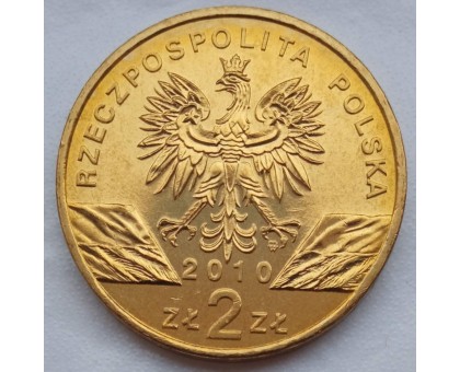 Польша 2 злотых 2010. Летучая мышь
