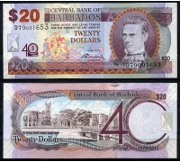 Барбадос 20 долларов 2012. 40 лет Центральному банку