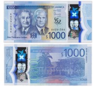 Ямайка 1000 долларов 2022. 60 лет независимости, полимер