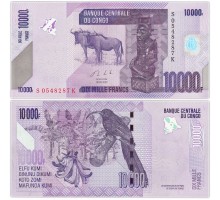 Конго 10000 франков 2020-2022