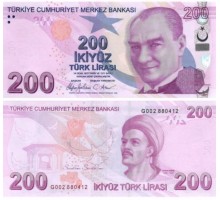 Турция 200 лир 2009 (2023)