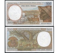 Центральная Африка 500 франков 1993-2000 (литера N Экваториальная Гвинея)