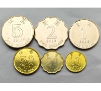 Гонконг 1997-2017. Набор 6 монет. UNC
