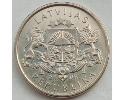 Латвия 1 лат 2006. Шишка