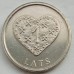 Латвия 1 лат 2011. Пряничное сердце