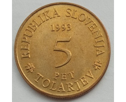 Словения 5 толаров 1993. 300 лет Словенской научной академии