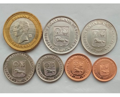 Венесуэла 2007-2009. Набор 7 монет