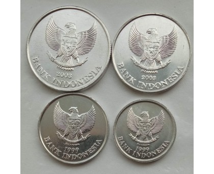 Индонезия 1999-2008. Набор 4 монеты