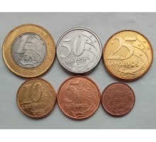 Бразилия 2004-2009. Набор 6 монет
