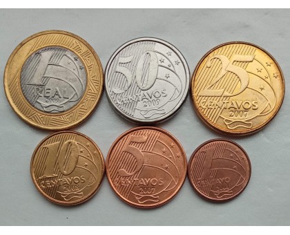 Бразилия 2004-2009. Набор 6 монет