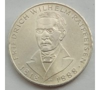 Германия (ФРГ) 5 марок 1968. Фридрих Вильгельм Райффайзен, серебро