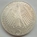 Германия (ФРГ) 5 марок 1969. Теодор Фонтане, серебро