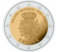 Испания 2 евро 2024. Национальный полицейский корпус