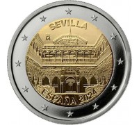Испания 2 евро 2024. Севильский собор, Севильский Алькасар и Архив Индий