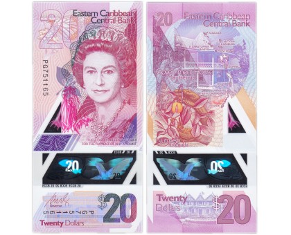 Восточные Карибы 20 долларов 2019 полимер