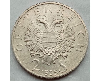 Австрия 2 шиллинга 1935 серебро