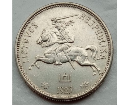 Литва 5 лит 1925 серебро