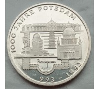 Германия (ФРГ) 10 марок 1993. 1000 лет Потсдаму, серебро