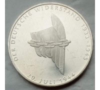 Германия (ФРГ) 10 марок 1994. 50 лет покушения на Гитлера, серебро