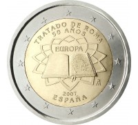 Испания 2 евро 2007. Римский договор TOR