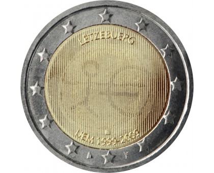 Люксембург 2 евро 2009. 10 лет монетарной политике ЕС (EMU) и введению евро