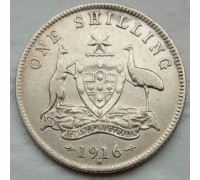 Австралия 1 шиллинг 1916 серебро