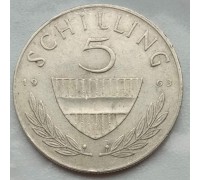 Австрия 5 шиллингов 1963 серебро
