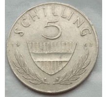 Австрия 5 шиллингов 1963 серебро