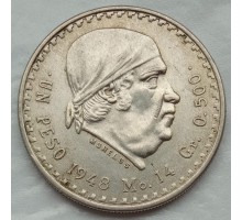 Мексика 1 песо 1948 серебро