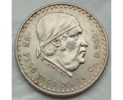 Мексика 1 песо 1948 серебро