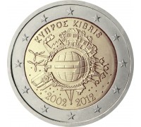 Кипр 2 евро 2012. 10 лет наличному обращению евро