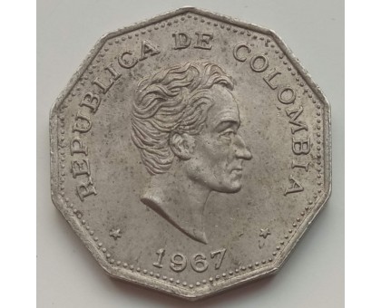 Колумбия 1 песо 1967