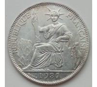 Французский Индокитай 20 сантимов 1937 серебро
