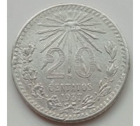 Мексика 20 сентаво 1937 серебро