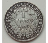 Франция 1 франк 1895 серебро