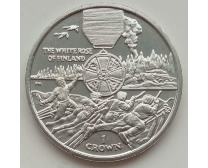 Остров Мэн 1 крона 2004. Награды второй мировой войны - орден Белой Розы UNC