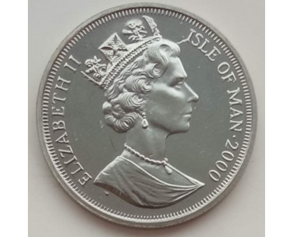 Остров Мэн 1 крона 2000. Падение Берлинской стены UNC