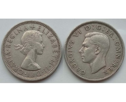 Великобритания 1947-1967. Набор 2 монеты