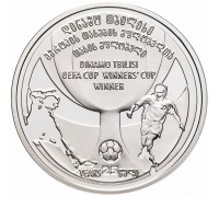 Грузия 2 лари 2006. 25 лет победы Динамо Тбилиси в кубке УЕФА