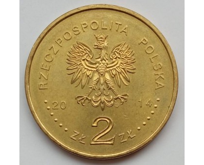 Польша 2 злотых 2014. 100 лет со дня рождения Яна Карского
