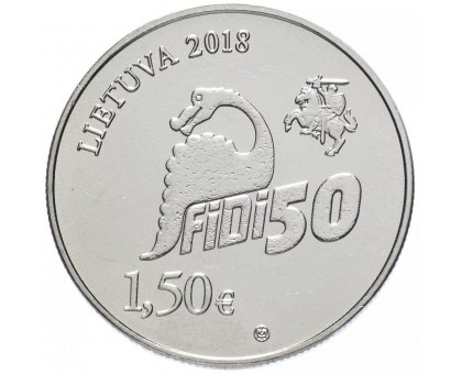 Литва 1,5 евро 2018. 50 лет Дню физиков в Вильнюсском Университете