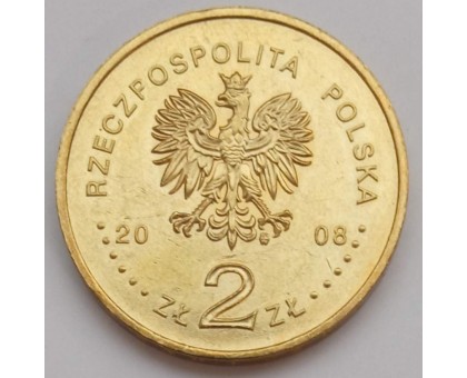 Польша 2 злотых 2008. 10 лет со дня смерти Збигнева Херберта