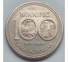 Канада 1 доллар 1974. 100 лет городу Виннипег