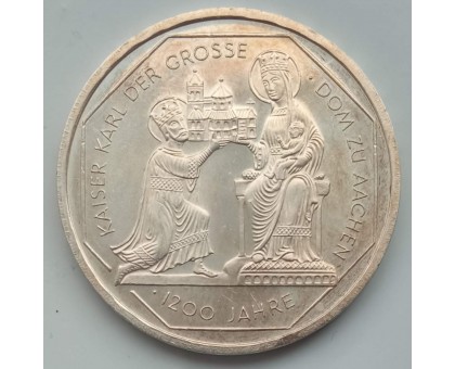 Германия (ФРГ) 10 марок 2000. 1200 лет собору в Аахен, серебро